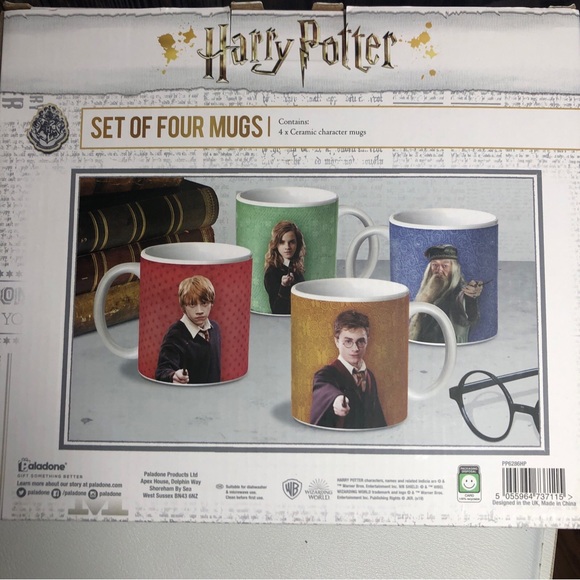 Harry Potter Set Coffee Mug Set Of 4 Satz Tassel Ceramic Character Mugs NEW - Picture 11 of 15